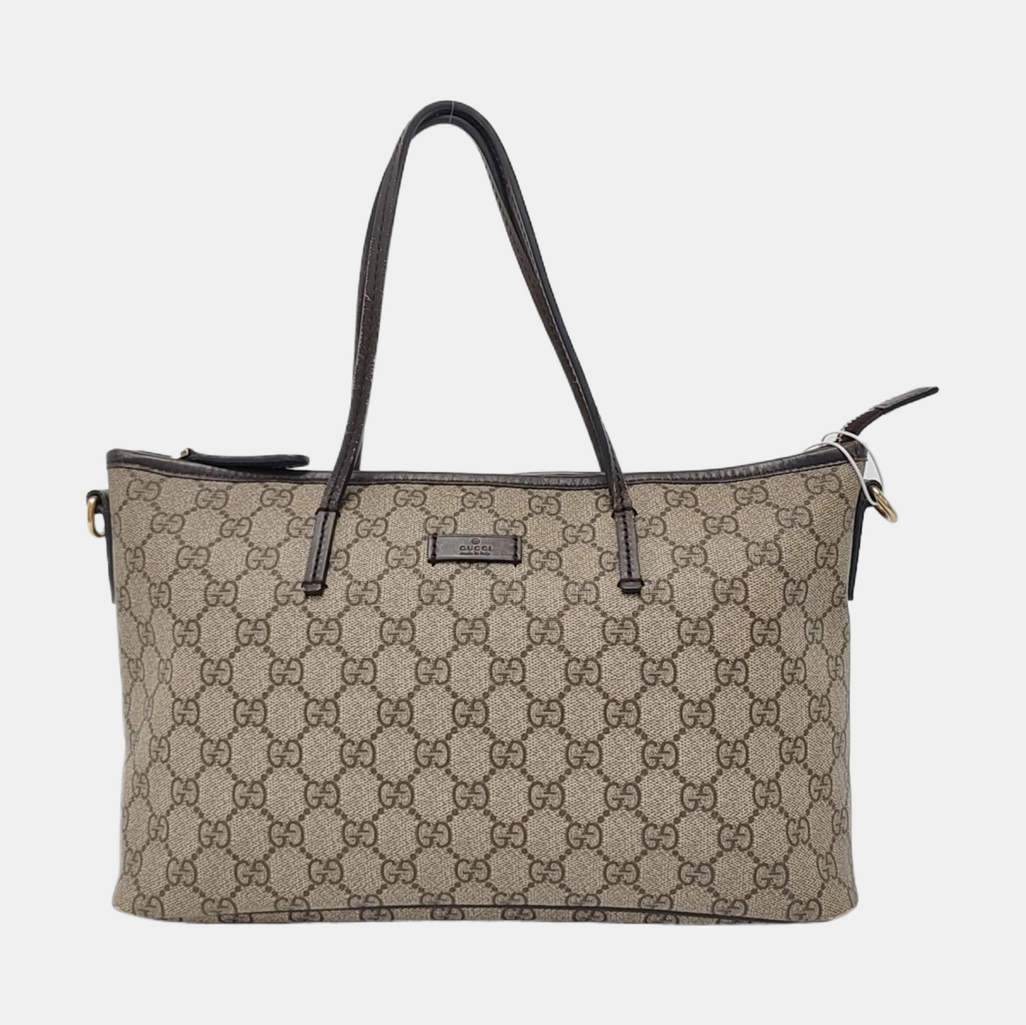 GUCCI Tote bag Ebony Coated Canvas Monogrammed Handbag Silver Hardware-(SKU)-953201451