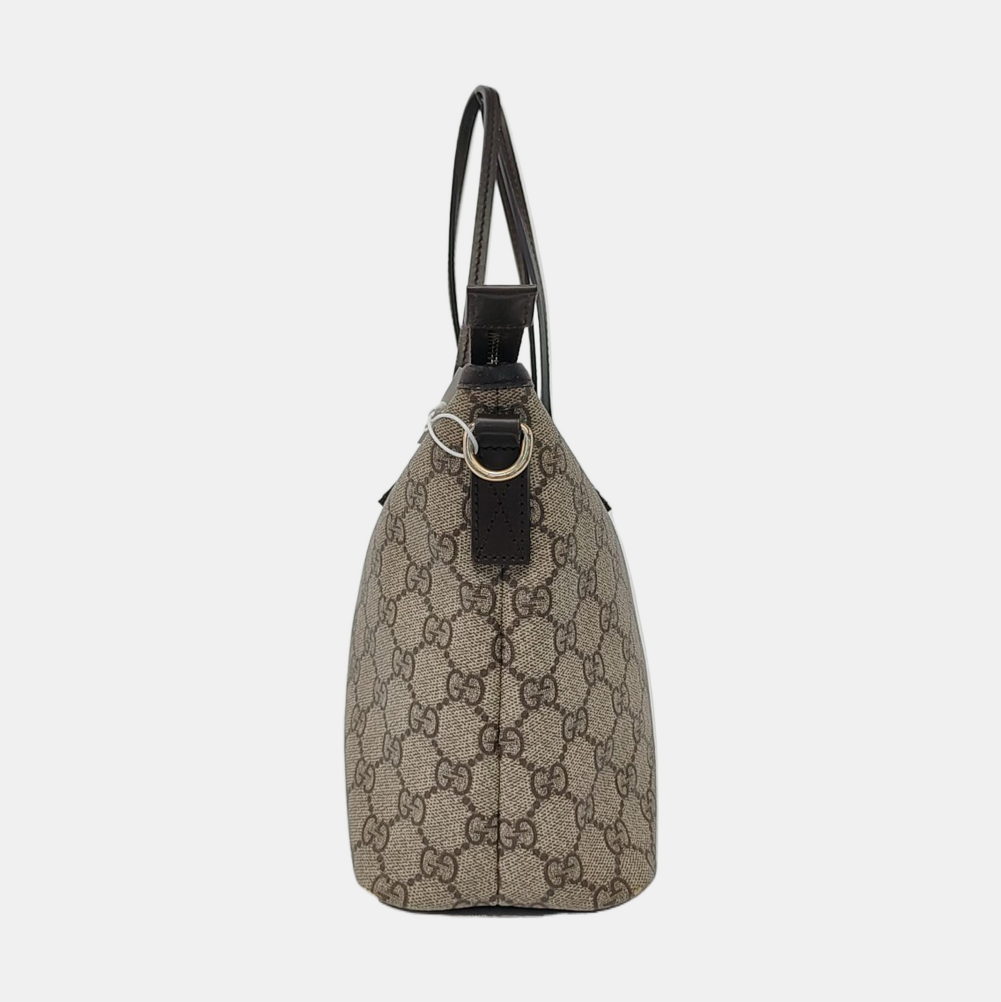 GUCCI Tote bag Ebony Coated Canvas Monogrammed Handbag Silver Hardware-(SKU)-953201451