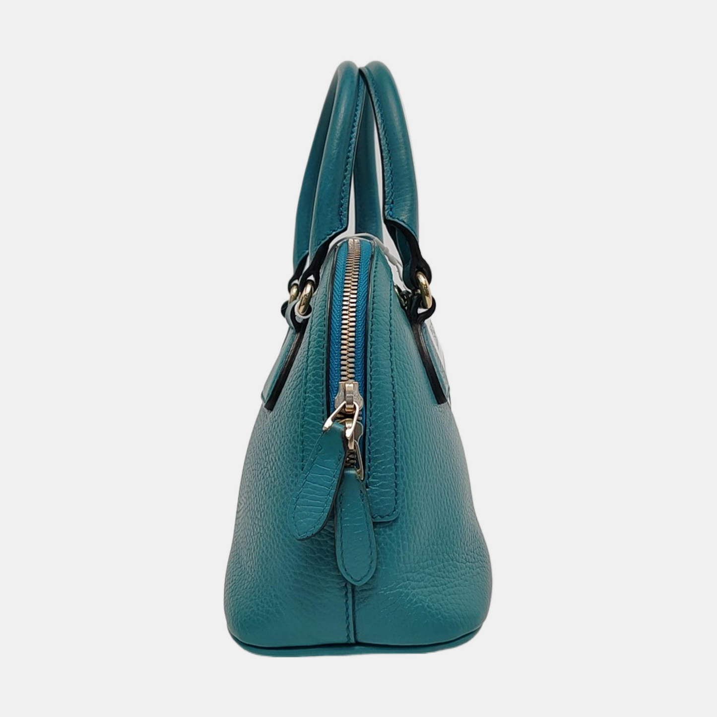 GUCCI DOME Blue Calf Leather Shoulder Bag Tote Golden hardware Removable shoulder strap-(SKU)-953375478