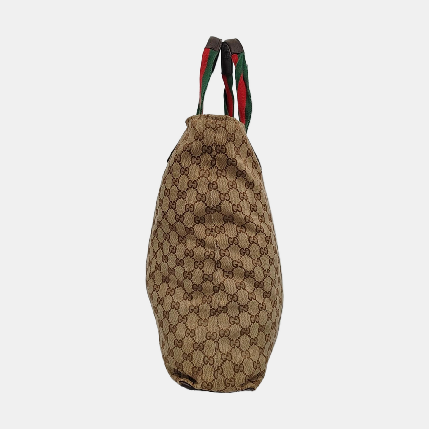 GUCCI Diaper Brown Canvas Monogram Handbag Single Shoulder Bag Silver Hardware-(SKU)-953375833