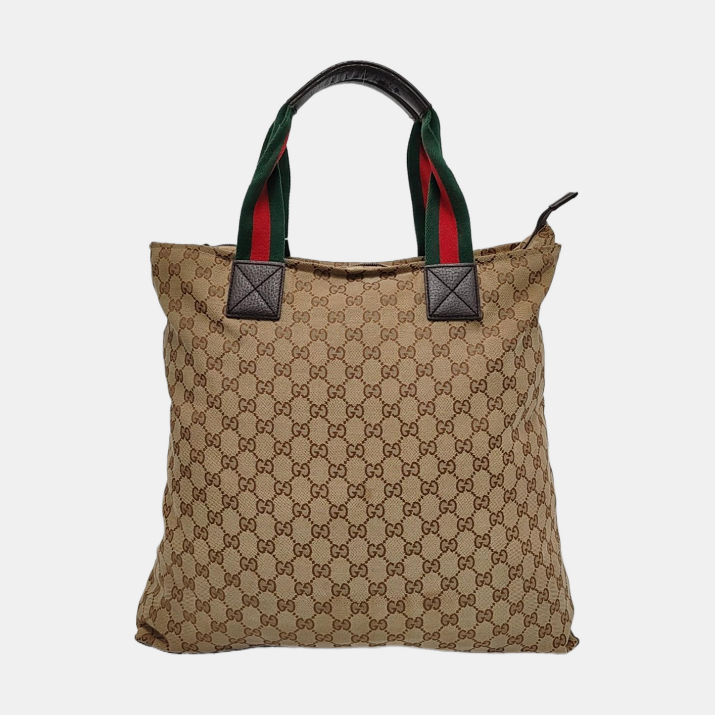 GUCCI Diaper Brown Canvas Monogram Handbag Single Shoulder Bag Silver Hardware-(SKU)-953375833