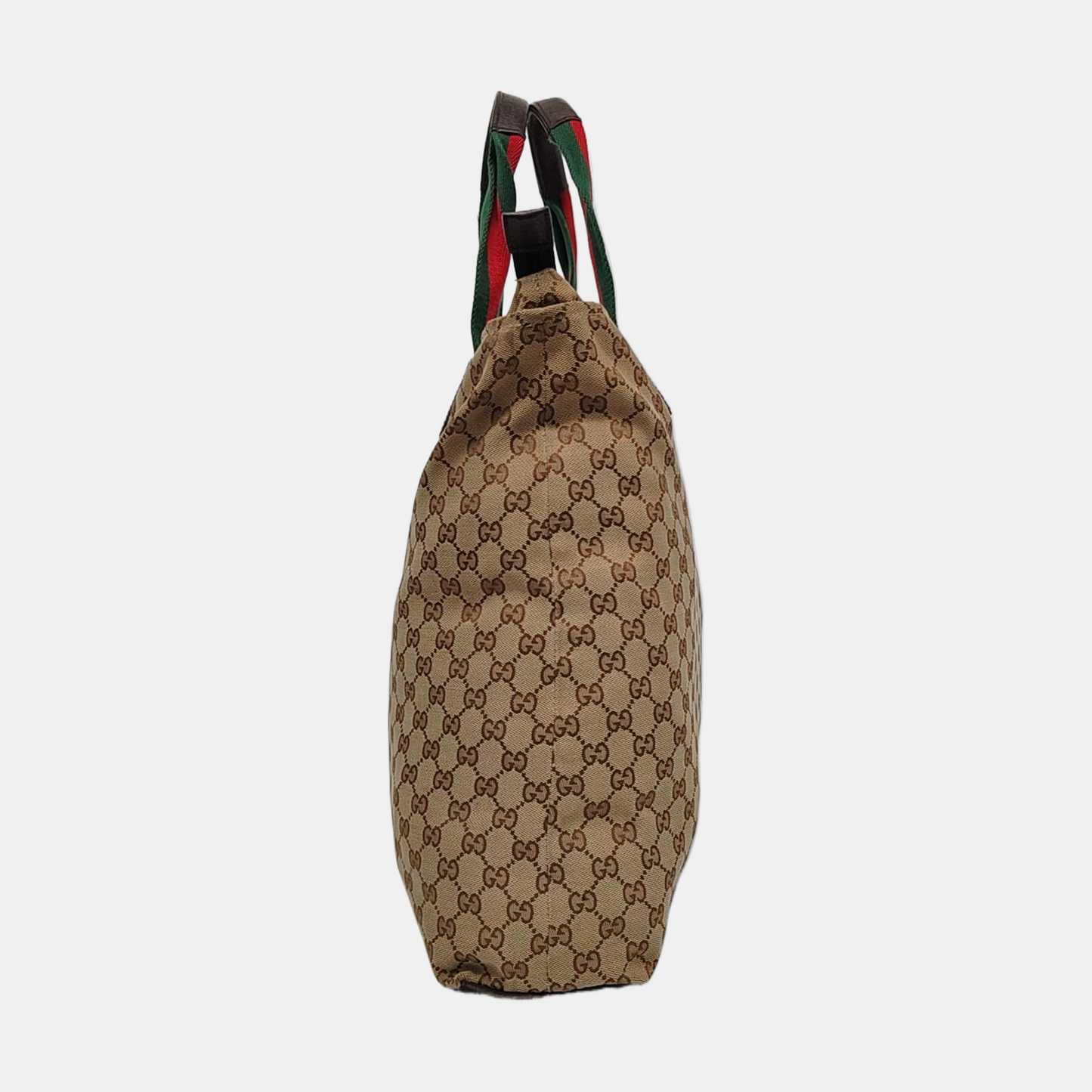 GUCCI Diaper Brown Canvas Monogram Handbag Single Shoulder Bag Silver Hardware-(SKU)-953375833