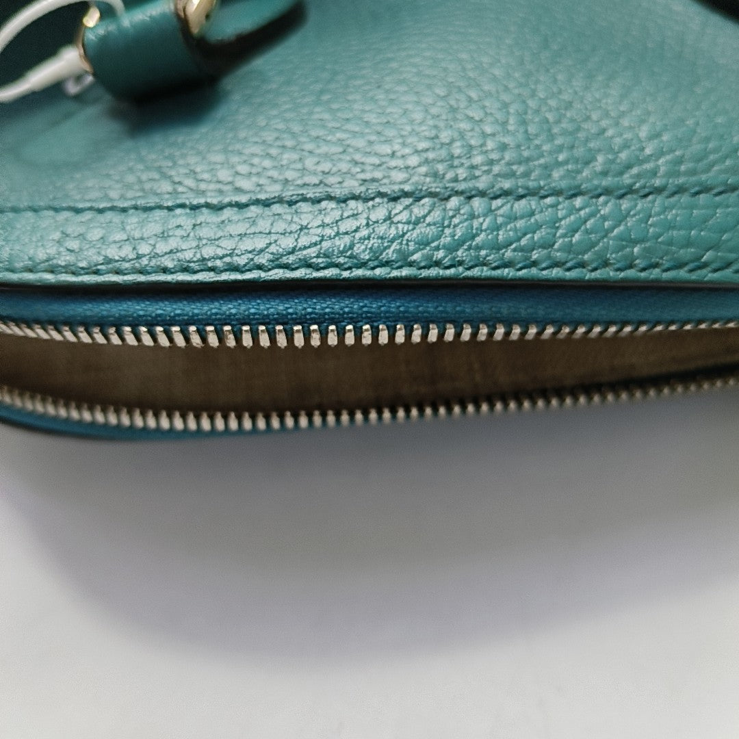 GUCCI DOME Blue Calf Leather Shoulder Bag Tote Golden hardware Removable shoulder strap-(SKU)-953375478