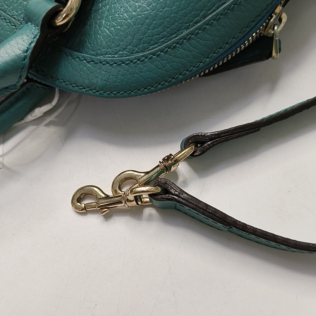 GUCCI DOME Blue Calf Leather Shoulder Bag Tote Golden hardware Removable shoulder strap-(SKU)-953375478