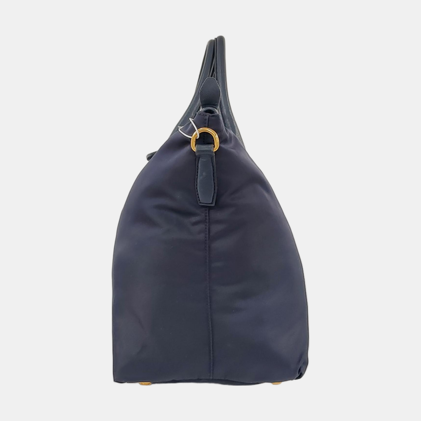 PRADA Tote bag Navy Nylon Logo Crossbody Bag Handbag Single Shoulder Bag Golden hardware-(SKU)-953507346