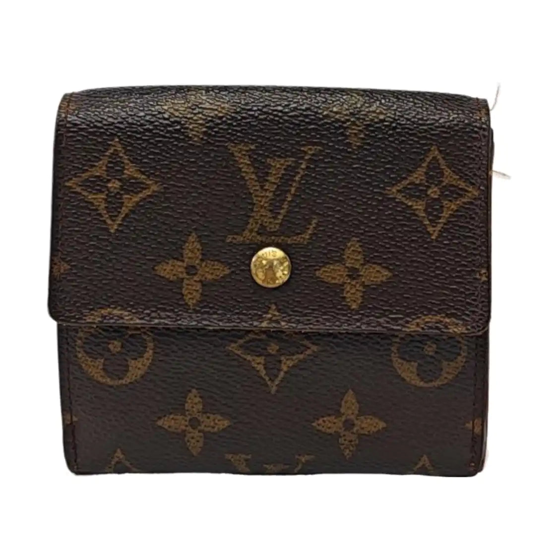 LOUIS VUITTON ELISE Brown coated canvas vintage wallet Golden hardware Vintage model-(SKU)-953704307