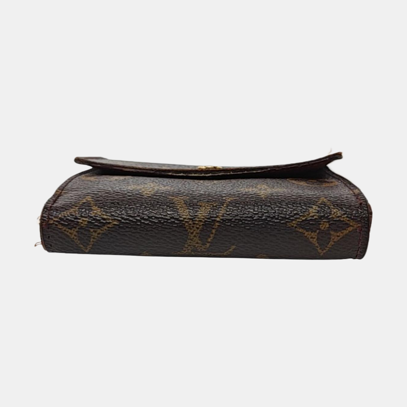 LOUIS VUITTON ELISE Brown coated canvas vintage wallet Golden hardware Vintage model-(SKU)-953704307
