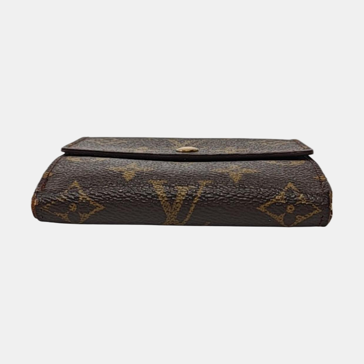 LOUIS VUITTON ELISE Brown coated canvas vintage wallet Golden hardware Vintage model-(SKU)-953704292