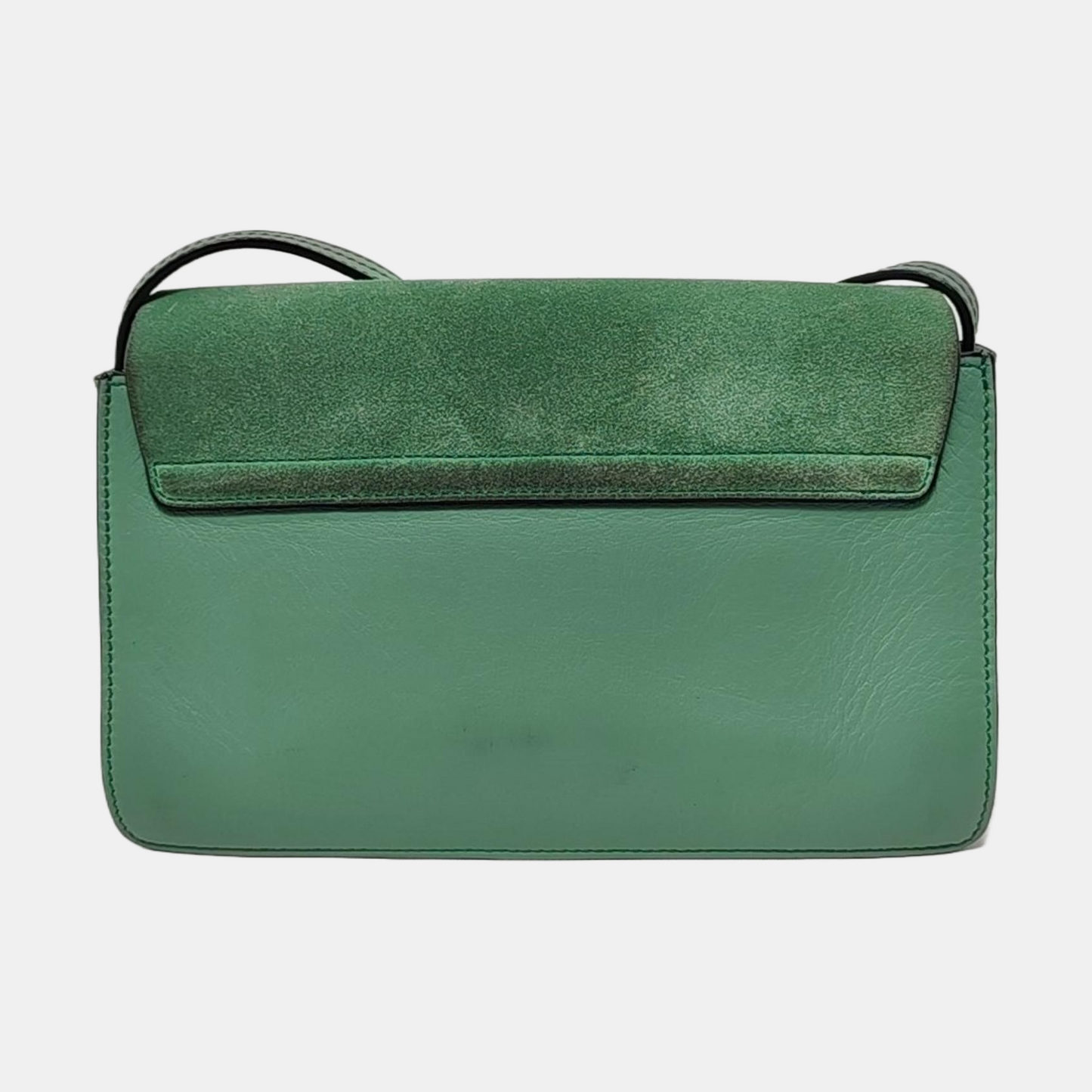 Chloé Faye Small size Green Cowhide Ring Shoulder Bag Golden hardware-(SKU)-953561461