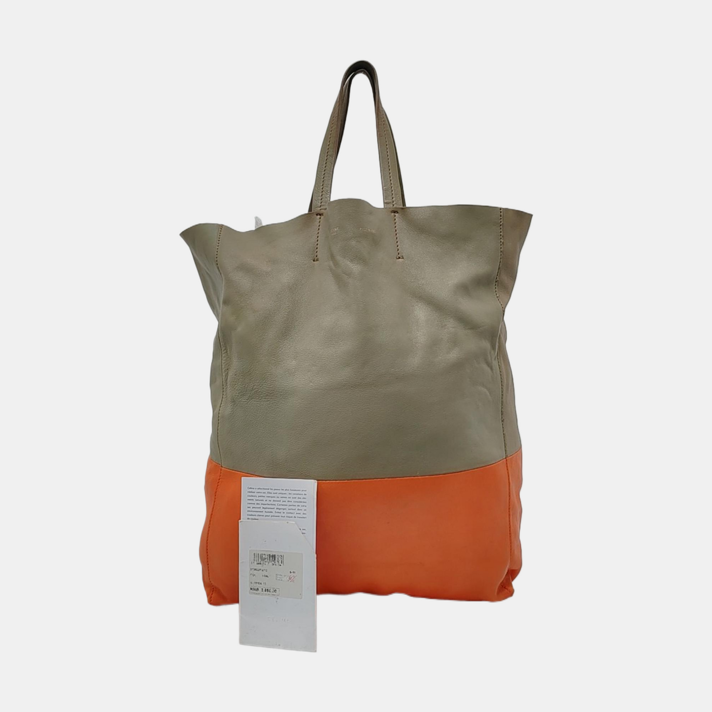 CELINE VERTICAL CABAS Patchwork Lamb Leather Tote Bag Golden hardware-(SKU)-953612440