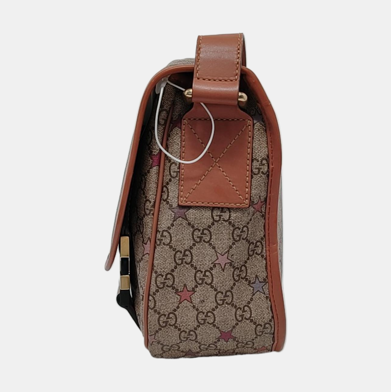 GUCCI Multicolor Coated Canvas Vintage Print Single Shoulder Bag Crossbody Bag Golden hardware-(SKU)-953527421
