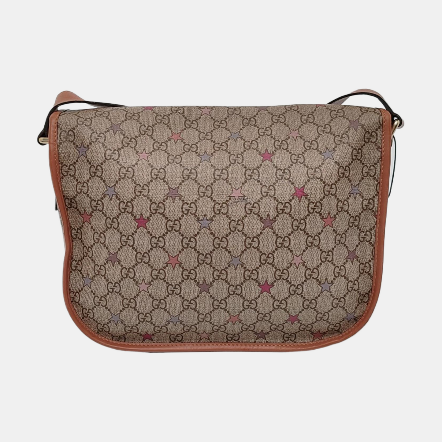 GUCCI Multicolor Coated Canvas Vintage Print Single Shoulder Bag Crossbody Bag Golden hardware-(SKU)-953527421