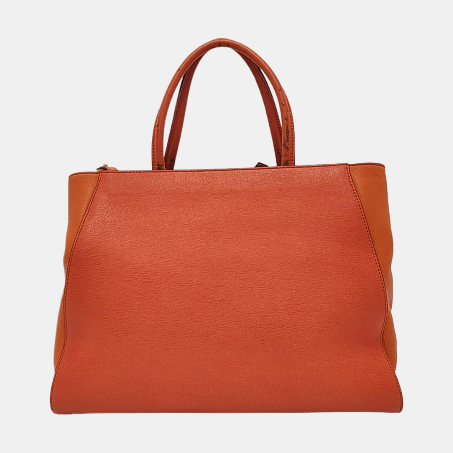 FENDI 2 Jours Medium size Orange Cowhide Single Shoulder Bag Tote Bag Golden hardware Removable shoulder strap-(SKU)-953654098