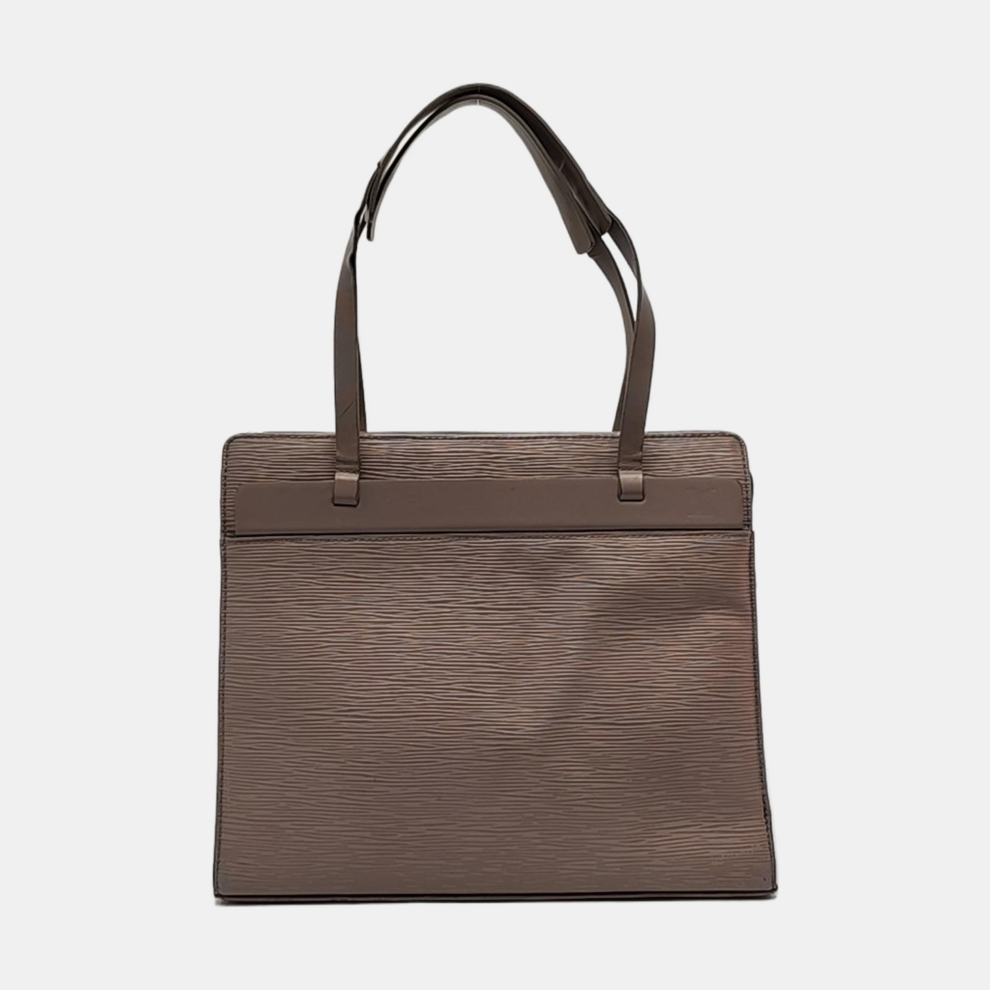 LOUIS VUITTON VINTAGE CROISETTE Large size 粉紫色EPI牛皮水波纹Shoulder Bag Handbag Silver Hardware-(SKU)-953507402