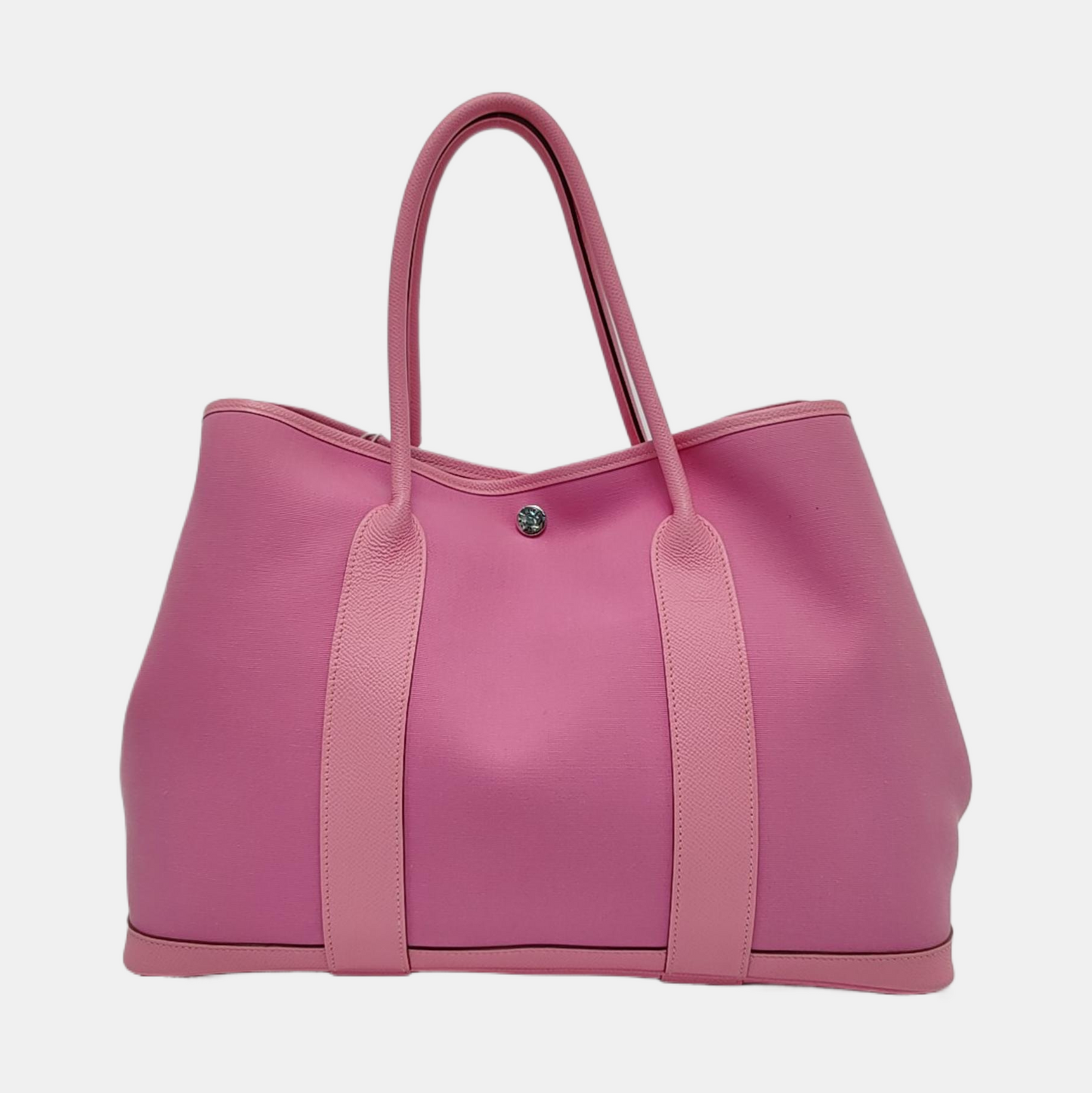 HERMÈS Garden Party 36 Mallow Purple Canvas Garden Bag with Silver Hardware-(SKU)-953624546