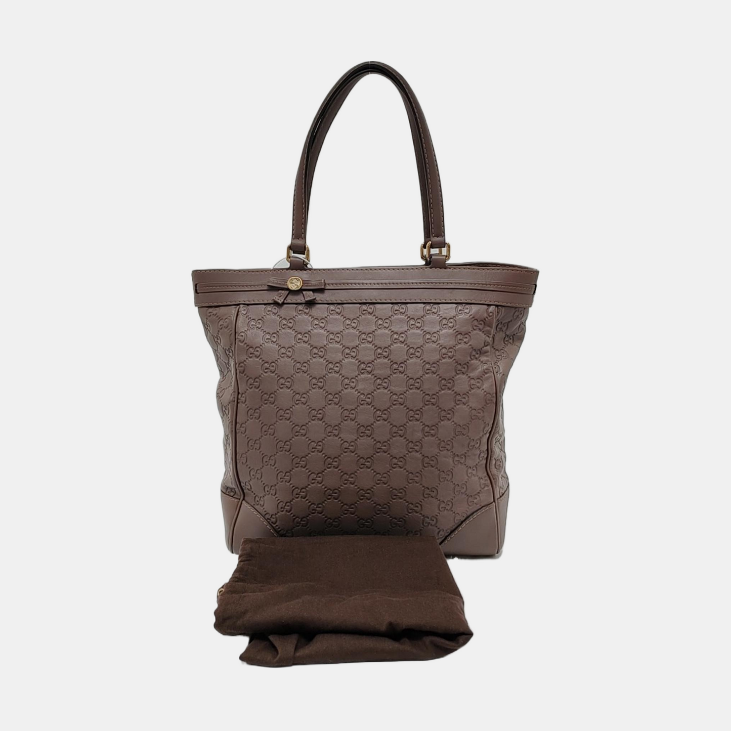 GUCCI Mayfair Purple leather old flower embossed handbag Golden hardware-(SKU)-953543271