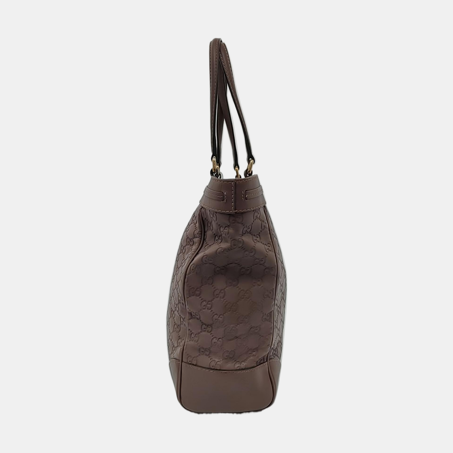 GUCCI Mayfair Purple leather old flower embossed handbag Golden hardware-(SKU)-953543271