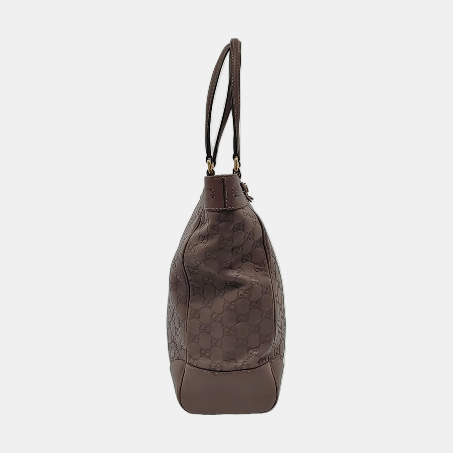 GUCCI Mayfair Purple leather old flower embossed handbag Golden hardware-(SKU)-953543271