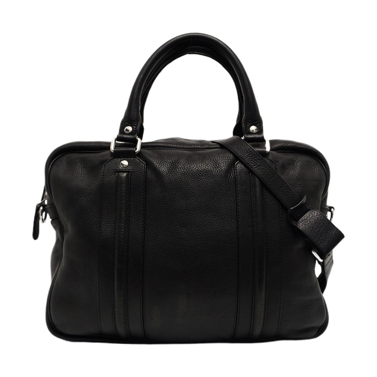 GUCCI Black Leather Single Shoulder Bag Handbag Crossbody Silver Hardware Removable shoulder strap-(SKU)-953641445