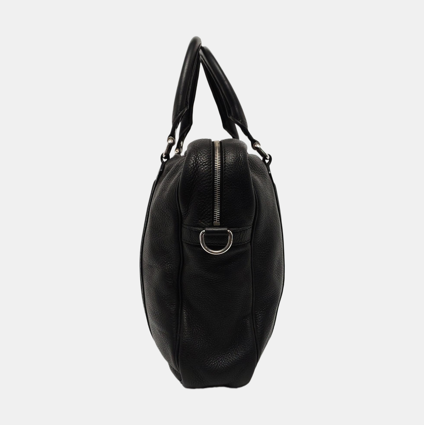 GUCCI Black Leather Single Shoulder Bag Handbag Crossbody Silver Hardware Removable shoulder strap-(SKU)-953641445