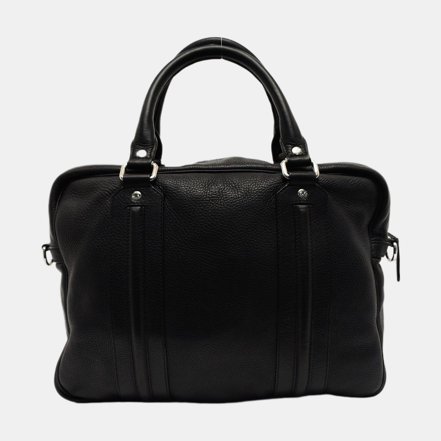 GUCCI Black Leather Single Shoulder Bag Handbag Crossbody Silver Hardware Removable shoulder strap-(SKU)-953641445