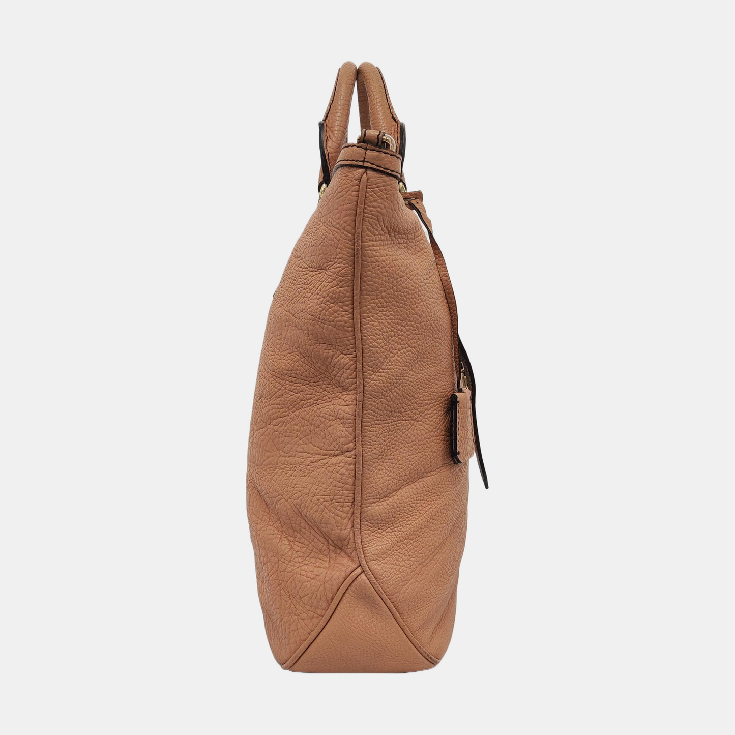 BURBERRY Khaki cowhide single shoulder bag Golden hardware Removable shoulder strap-(SKU)-953631623