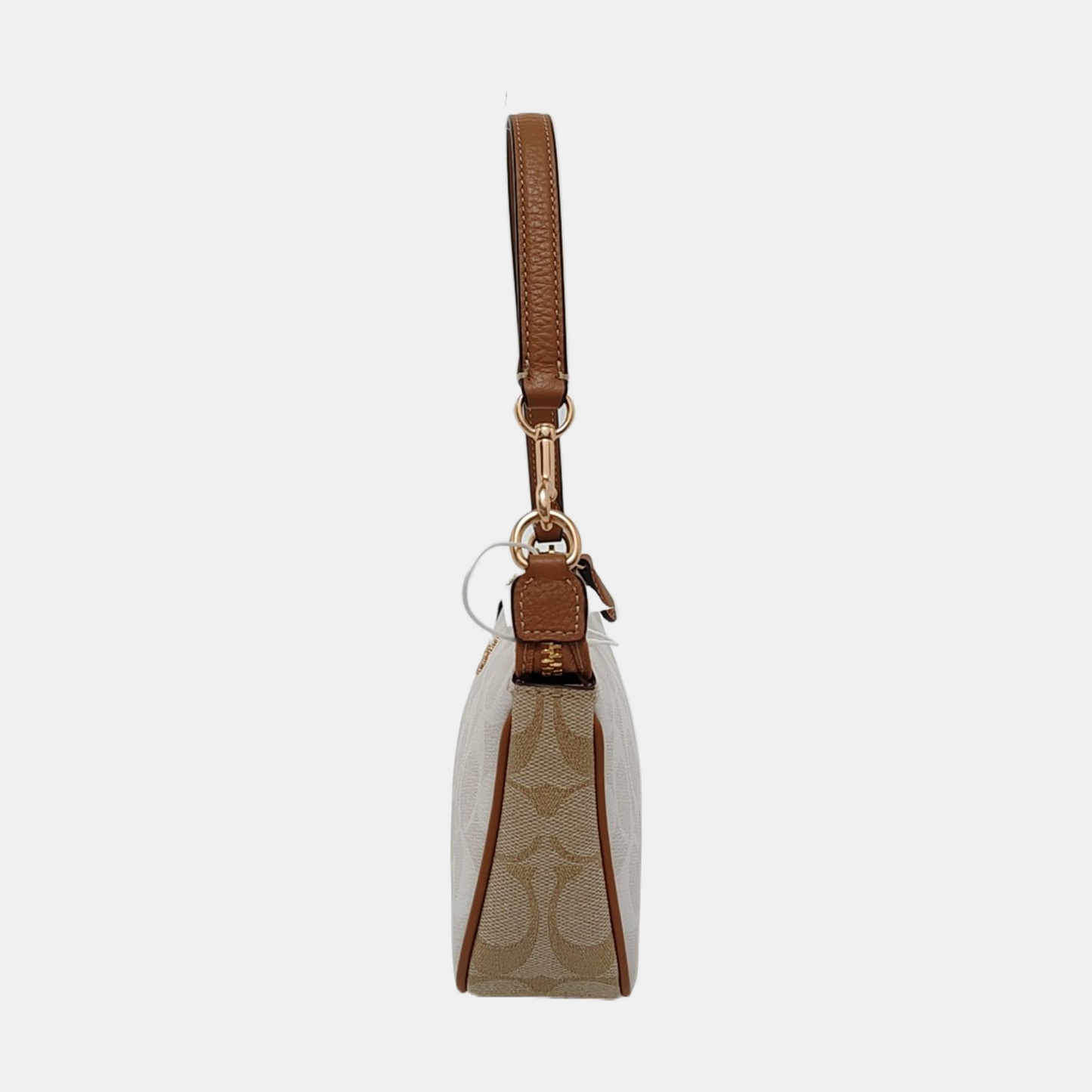 COACH NOLITA Beige Coated Canvas Monogrammed Tote Bag Golden hardware-(SKU)-937779103