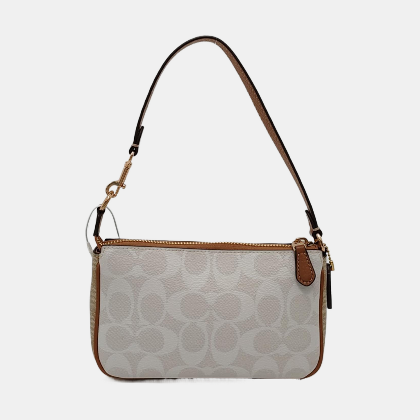 COACH NOLITA Beige Coated Canvas Monogrammed Tote Bag Golden hardware-(SKU)-937779103