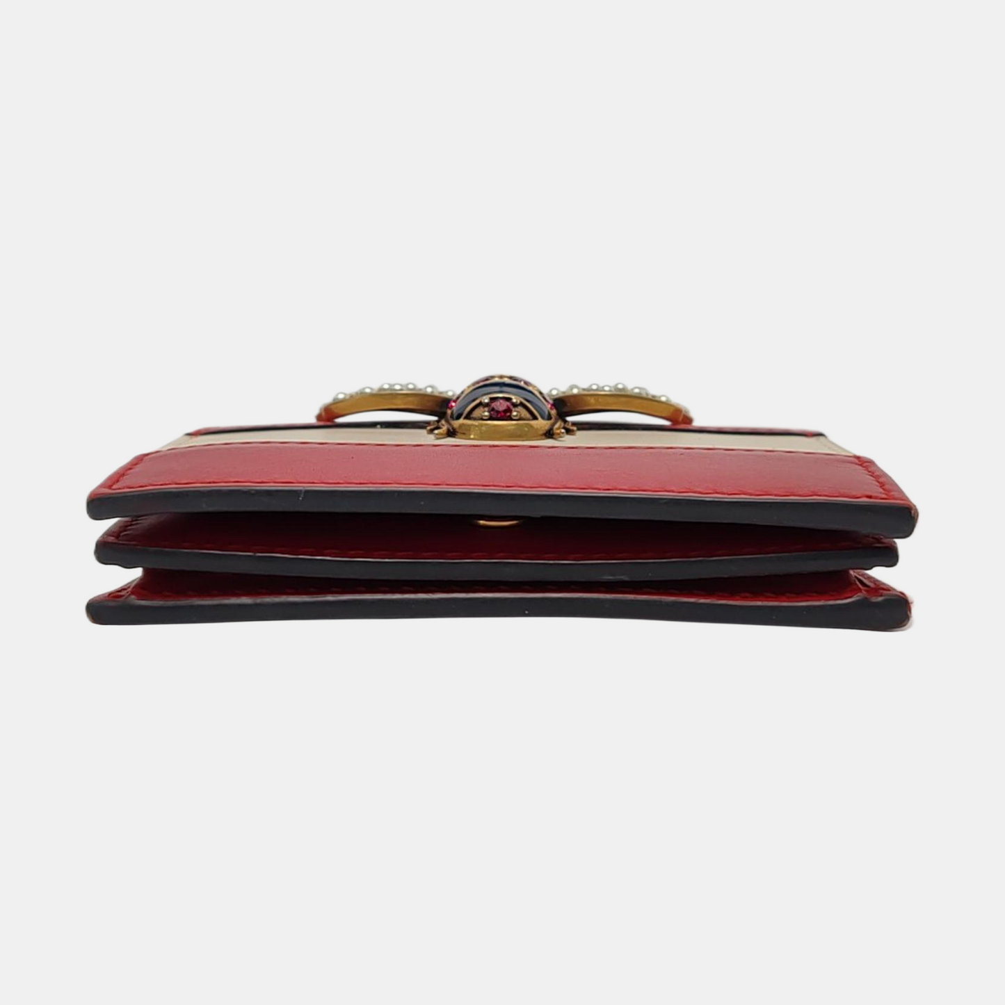 GUCCI Queen Margaret Red Cowhide Bee Wallet Golden hardware-(SKU)-953738201