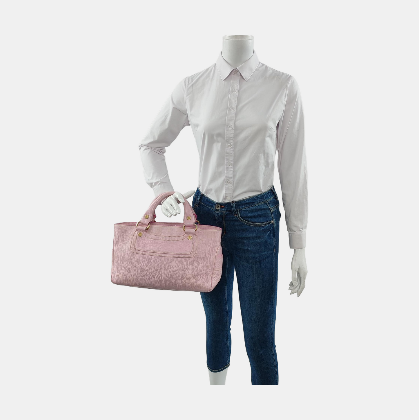 CELINE Tote bag Pink Leather Tote Bag Golden hardware-(SKU)-953701624