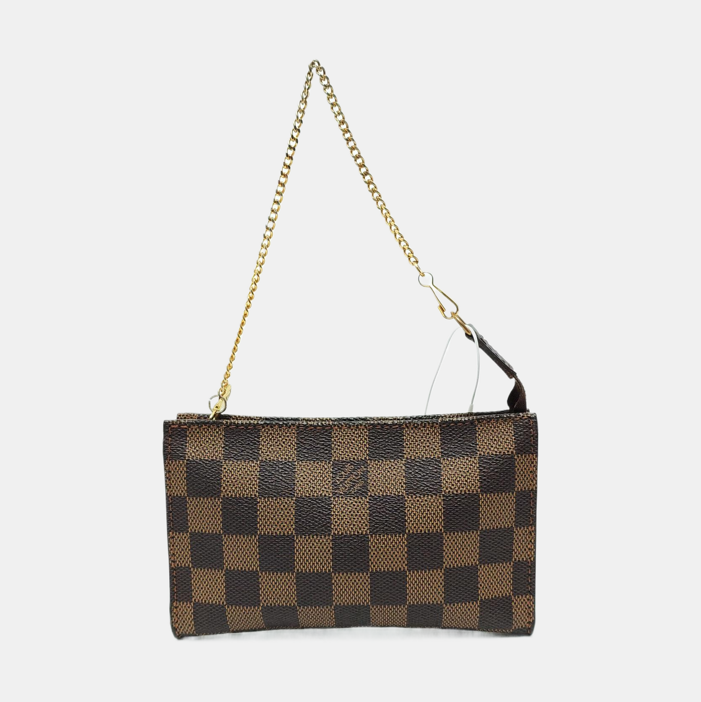 LOUIS VUITTON JOSÉPHINE 15 Brown Coated Canvas Checkered Handbag Golden hardware Vintage model-(SKU)-953734050
