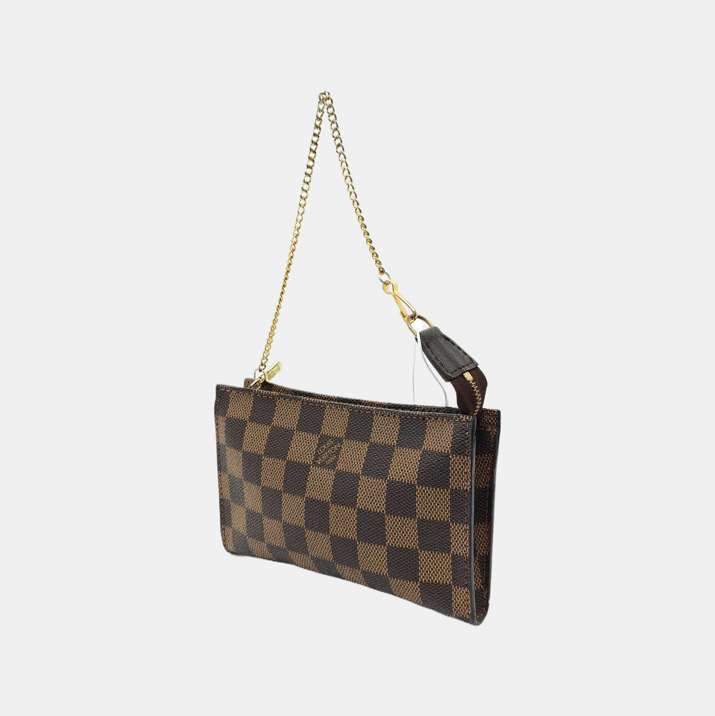 LOUIS VUITTON JOSÉPHINE 15 Brown Coated Canvas Checkered Handbag Golden hardware Vintage model-(SKU)-953734050