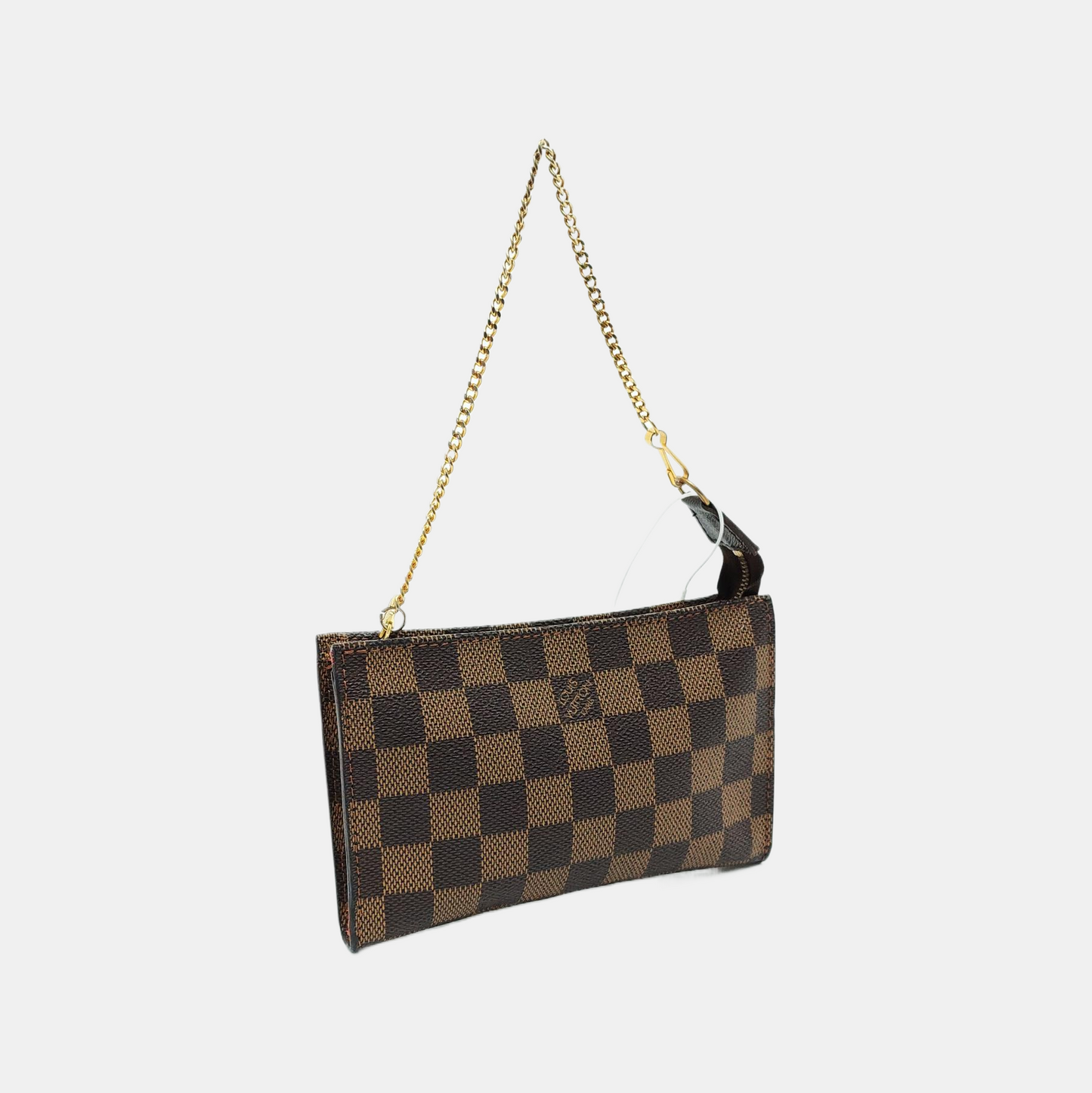 LOUIS VUITTON JOSÉPHINE 15 Brown Coated Canvas Checkered Handbag Golden hardware Vintage model-(SKU)-953734050