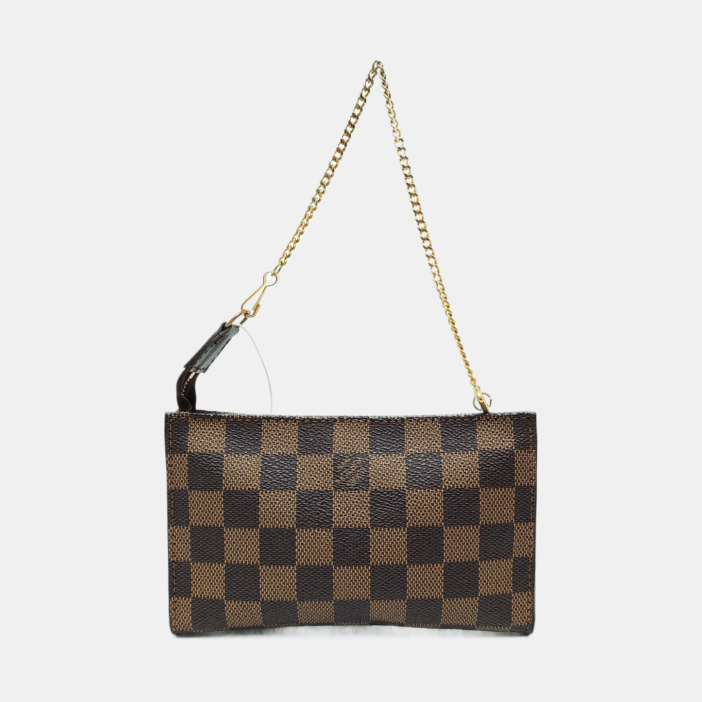 LOUIS VUITTON JOSÉPHINE 15 Brown Coated Canvas Checkered Handbag Golden hardware Vintage model-(SKU)-953734050