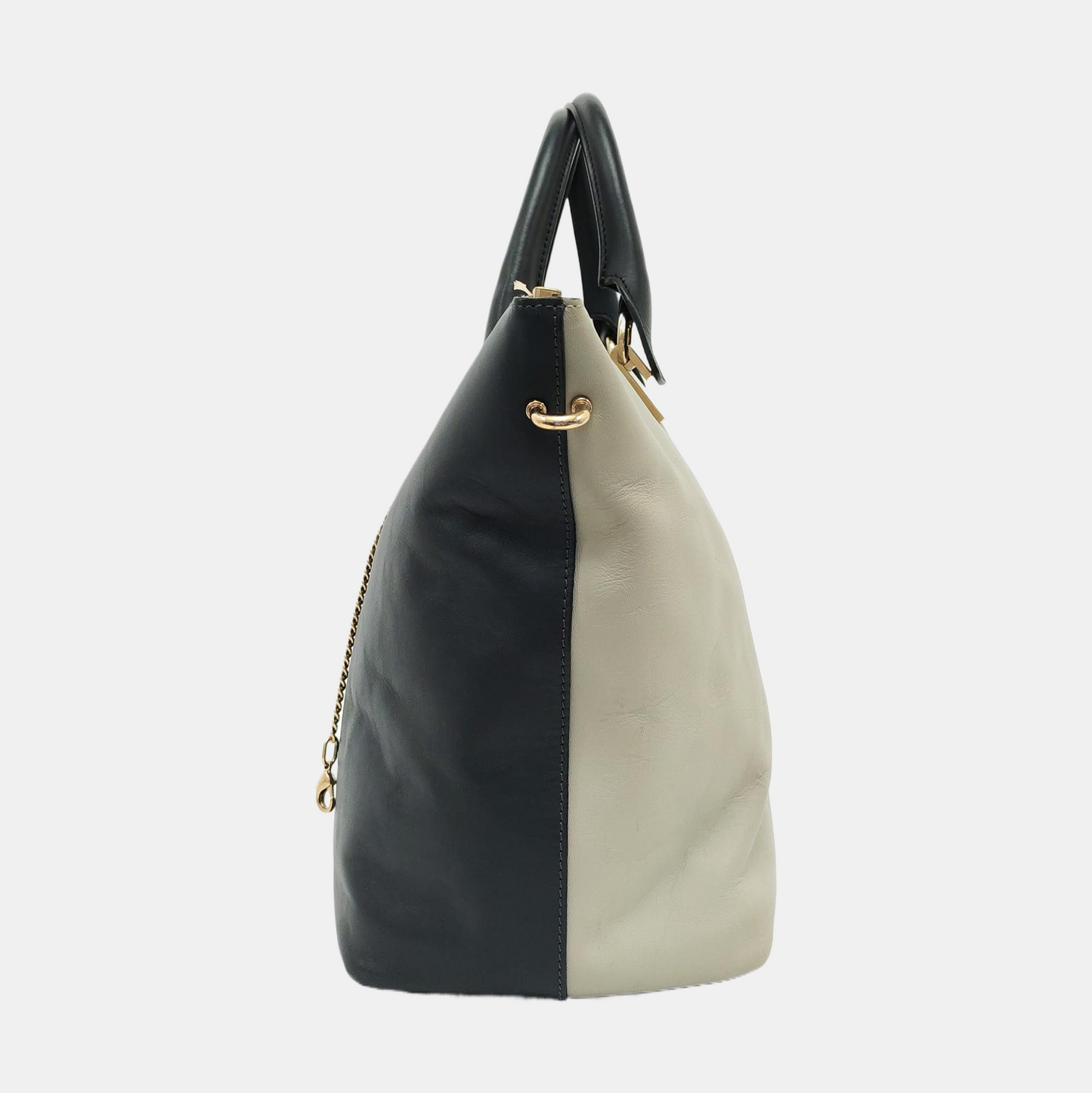 Chloé Baylee Color Block Leather Handbag Golden hardware-(SKU)-938087096
