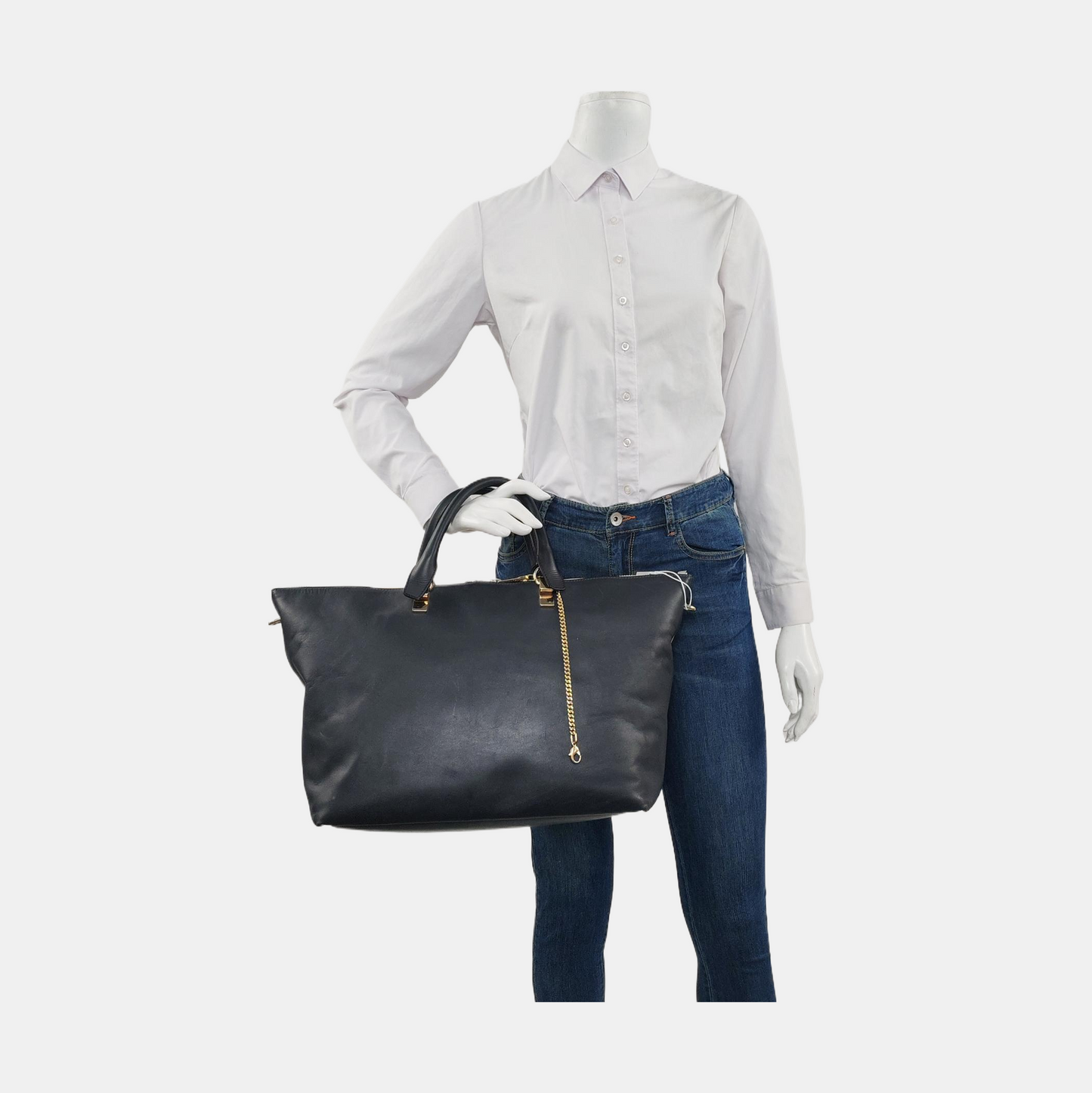 Chloé Baylee Color Block Leather Handbag Golden hardware-(SKU)-938087096