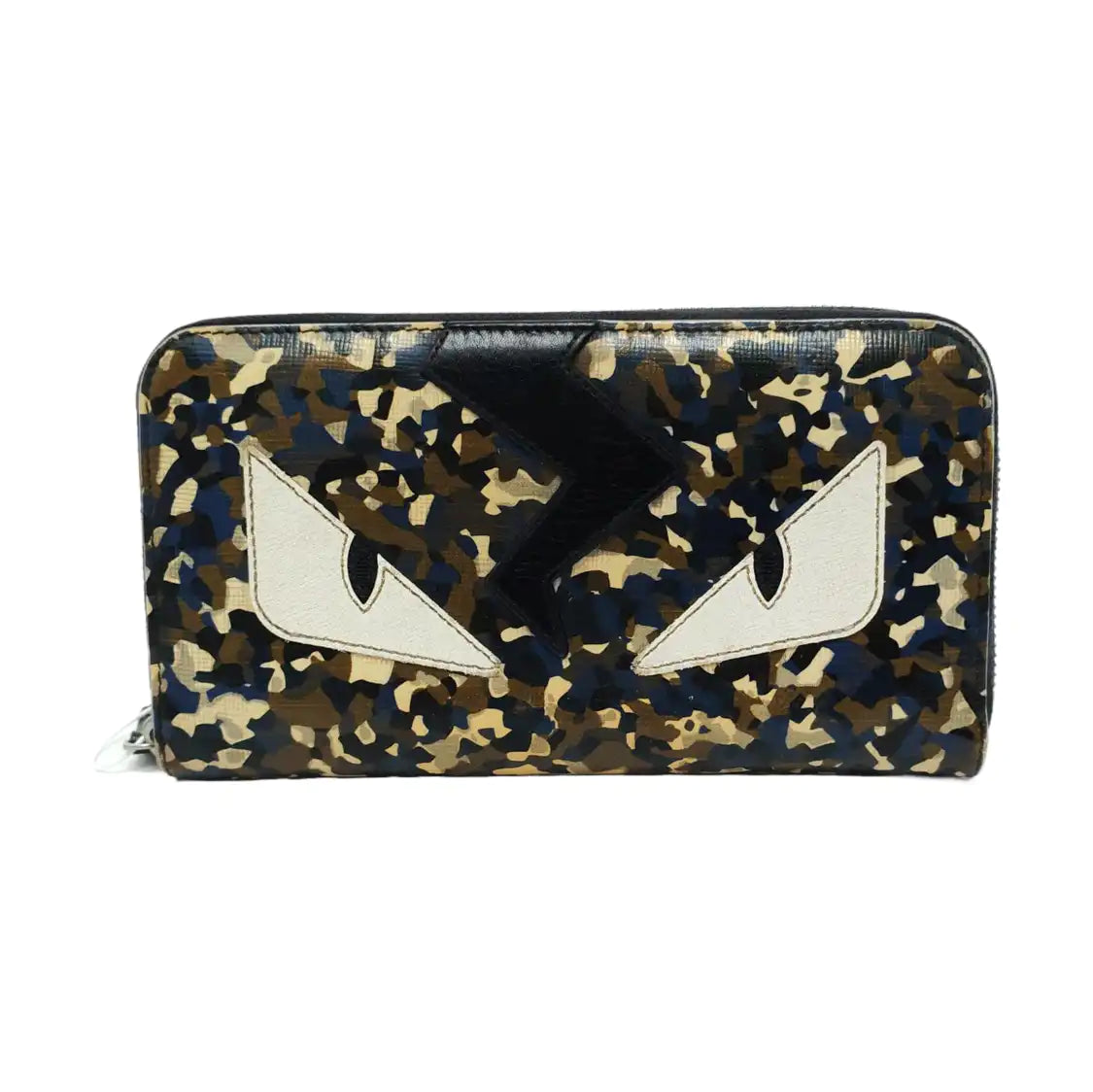 FENDI Monster Multicolor leather small monster wallet Silver Hardware-(SKU)-954001387