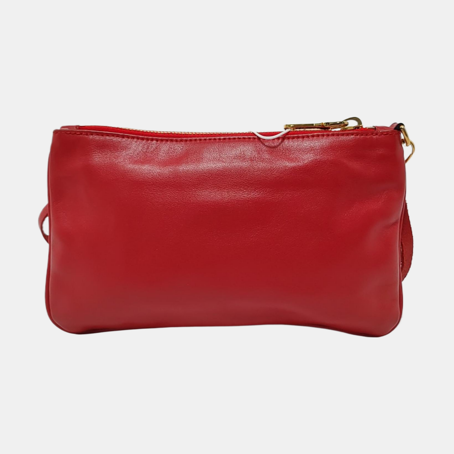 Miu Miu Avenue Red Cowhide Fringe Clutch Golden hardware-(SKU)-954296949