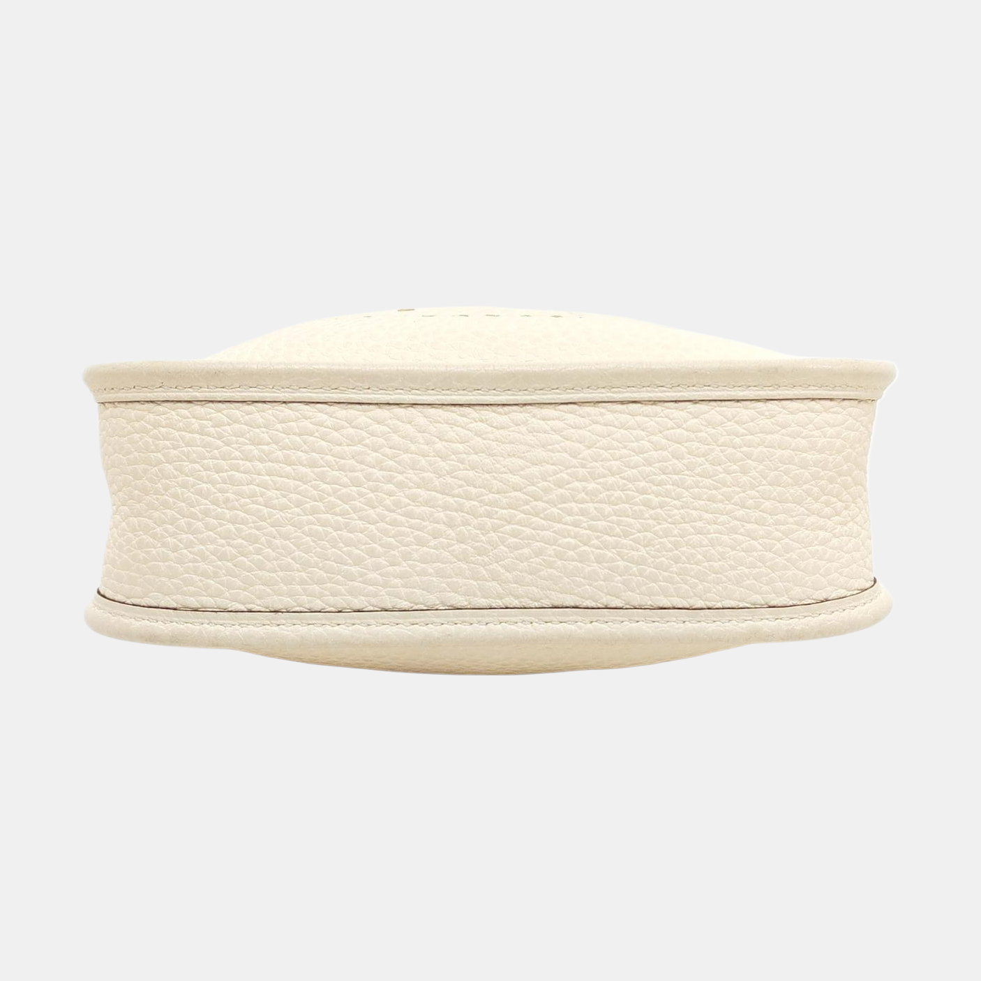 HERMÈS Evelyne Mini Cream Clemence Leather Cutout Evelyne Shoulder Bag Crossbody Bag with Silver Hardware and Z, Detachable Shoulder Strap-(SKU)-947690119