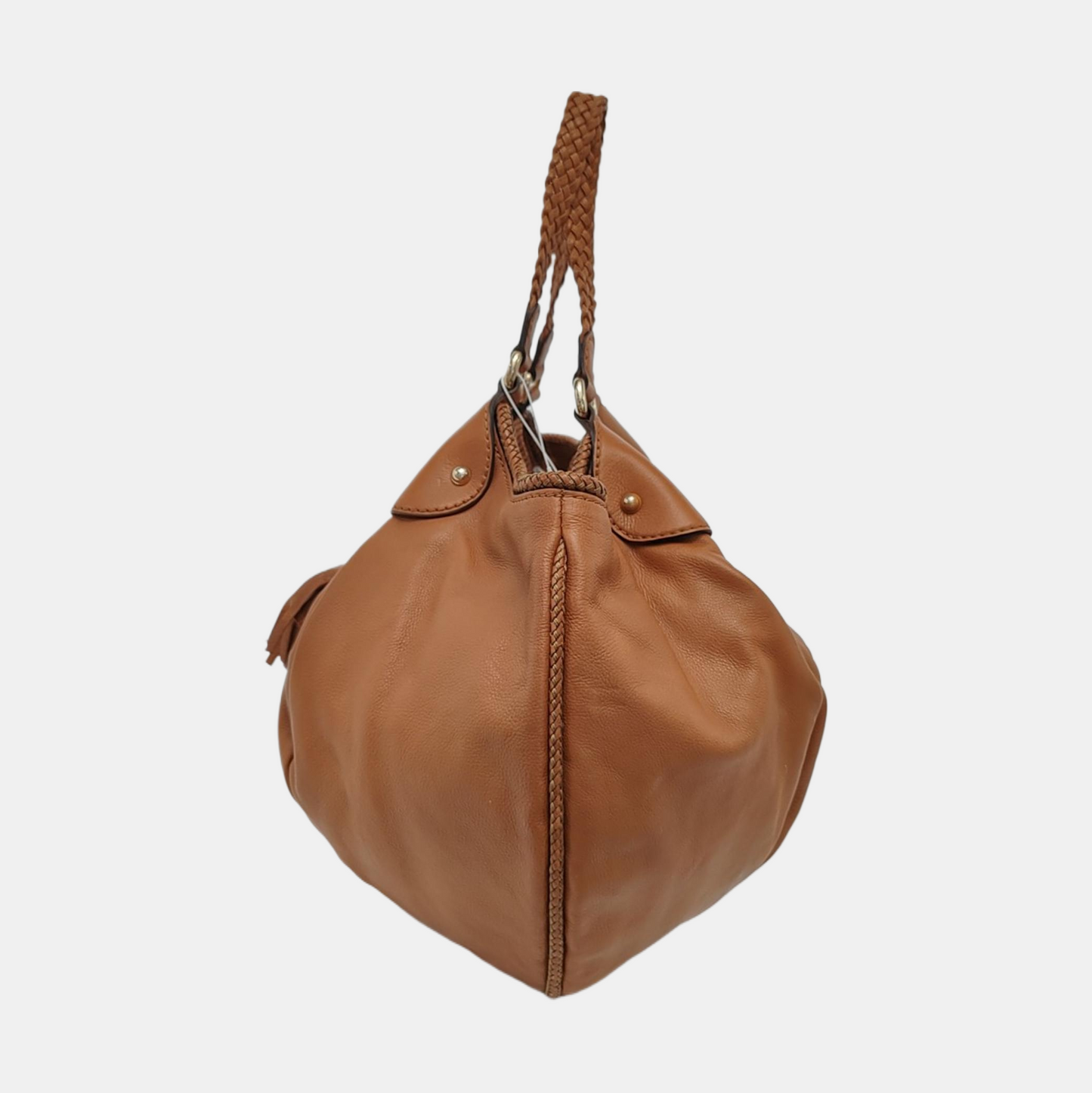 GUCCI Marrakech Brown Leather Fringe Woven Single Shoulder Bag Handbag Golden hardware-(SKU)-953952440
