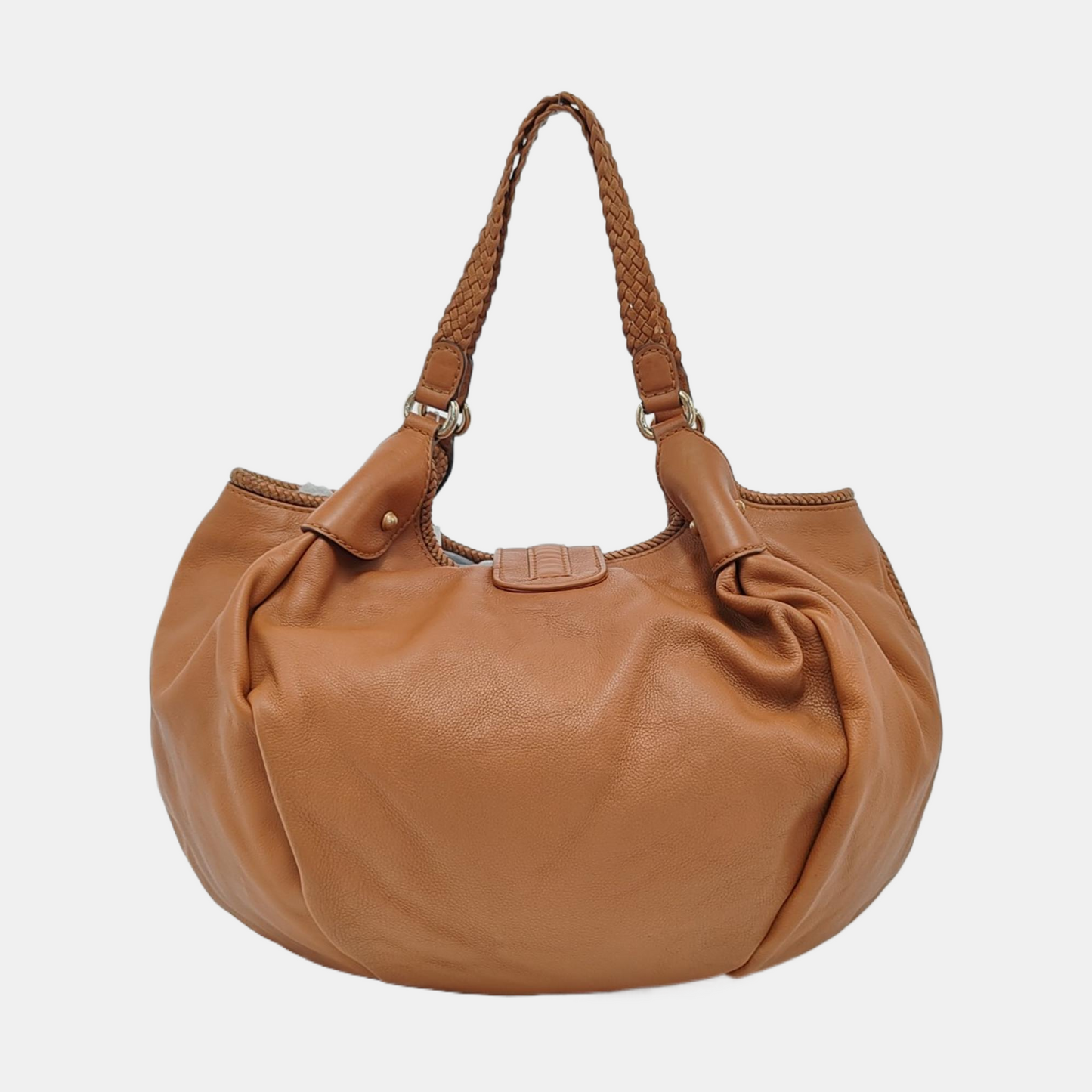 GUCCI Marrakech Brown Leather Fringe Woven Single Shoulder Bag Handbag Golden hardware-(SKU)-953952440