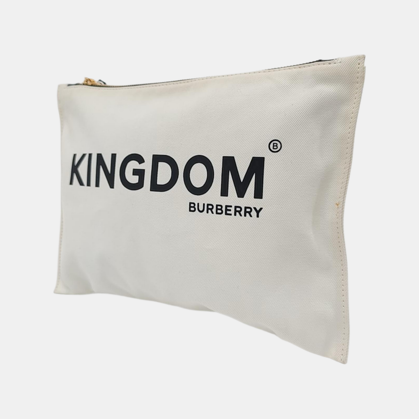 BURBERRY White Canvas Handbag Golden hardware-(SKU)-954190575