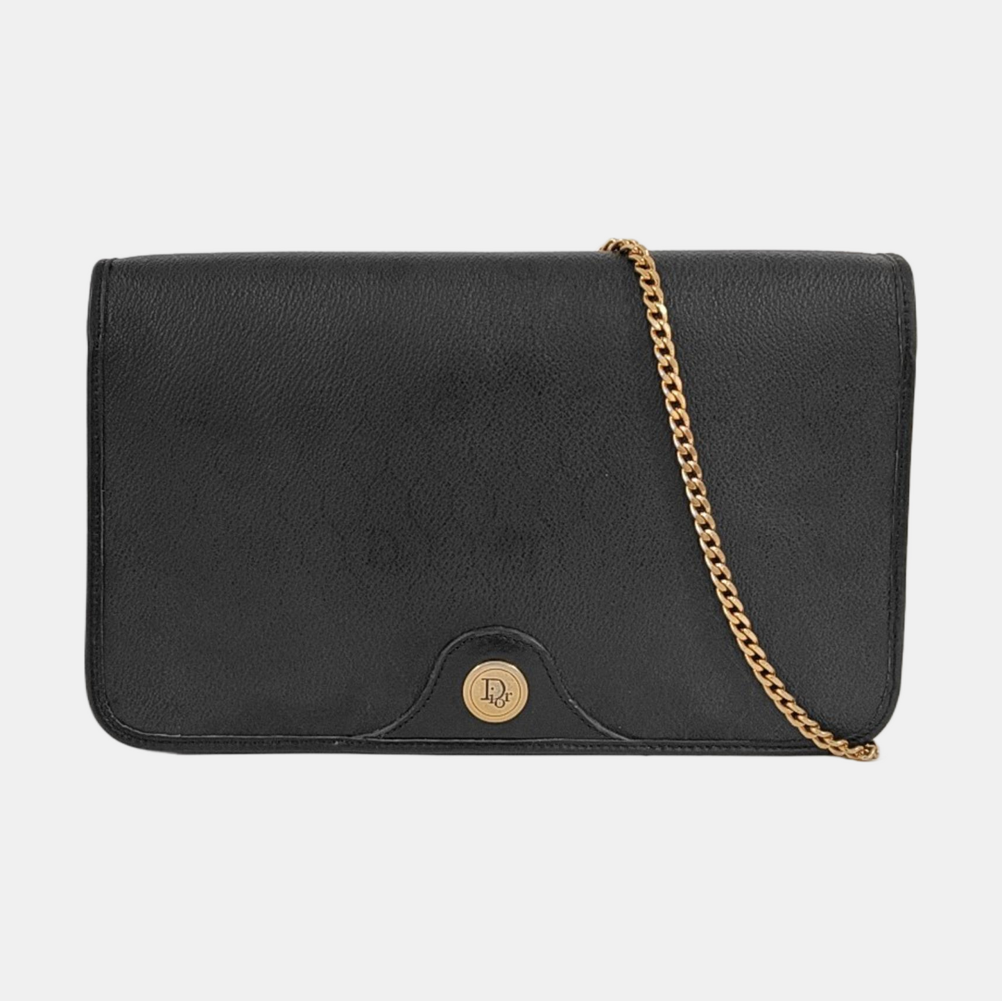 DIOR Black Coated Canvas Single Shoulder Bag-(SKU)-954098383