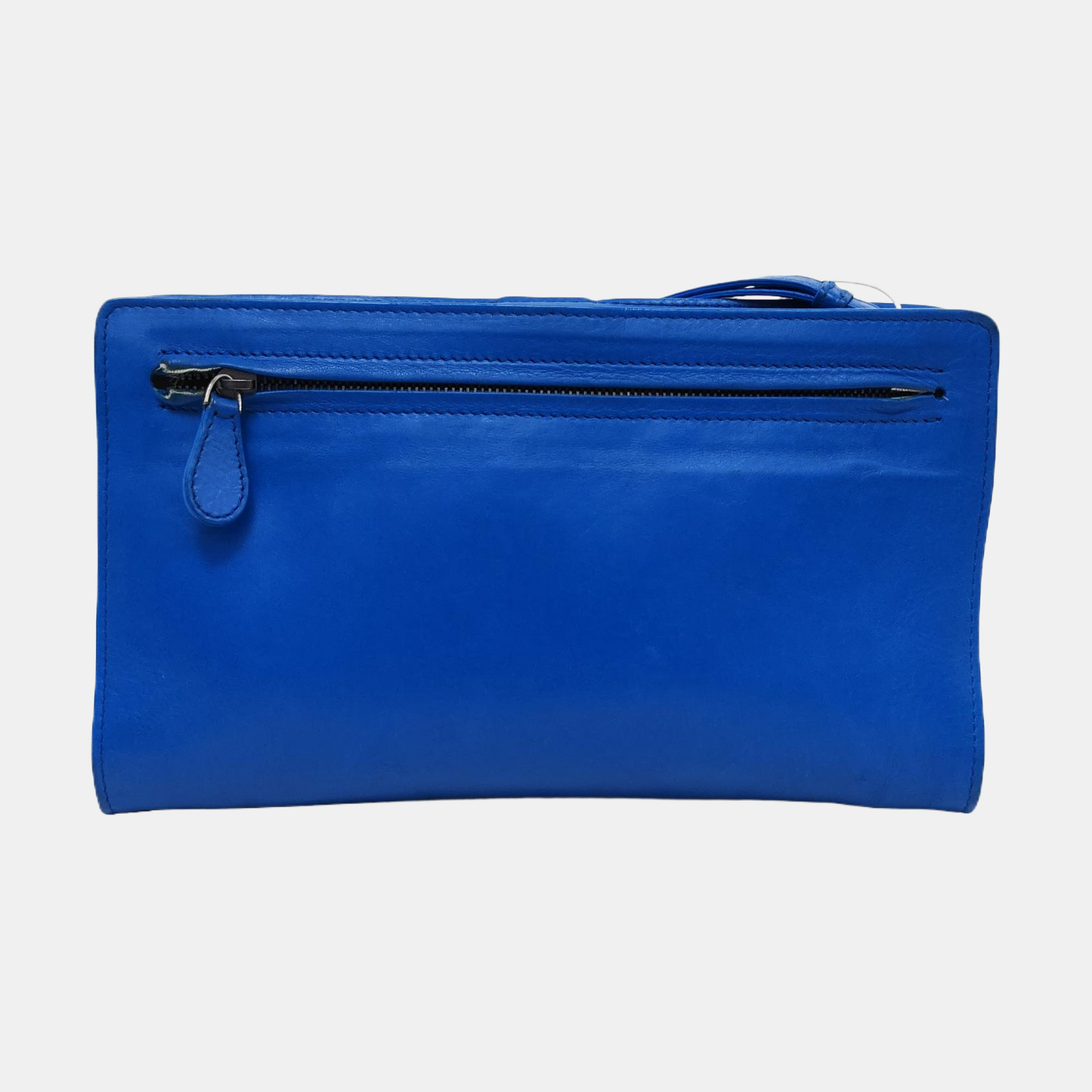BOTTEGA VENETA Blue Cowhide Woven Handbag Black hardware-(SKU)-954198807