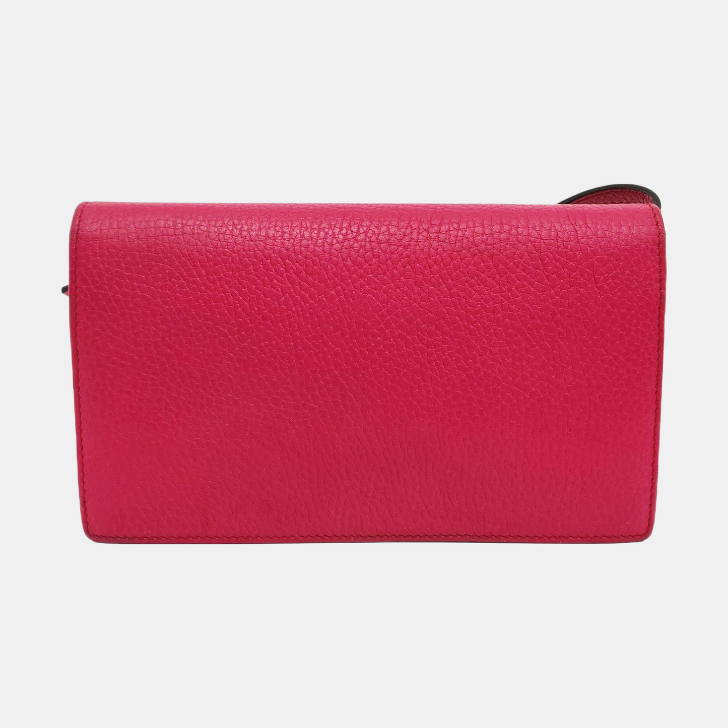 GUCCI Swing Fuchsia Pink Leather Crossbody Shoulder Bag Golden hardware Removable shoulder strap-(SKU)-954330467