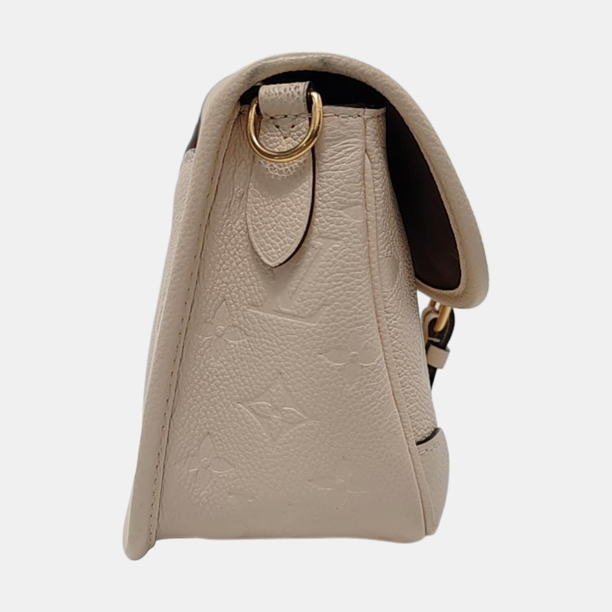 LOUIS VUITTON DIANE Beige Leather Monogram Shoulder Bag Tote with Detachable Strap-(SKU)-954097880