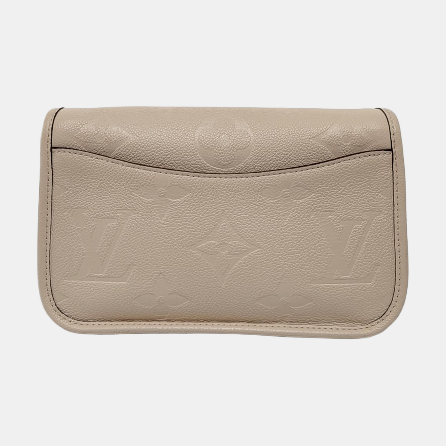 LOUIS VUITTON DIANE Beige Leather Monogram Shoulder Bag Tote with Detachable Strap-(SKU)-954097880
