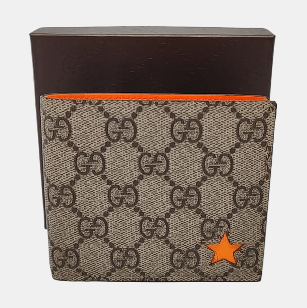 GUCCI Brown coated canvas vintage wallet-(SKU)-954260117