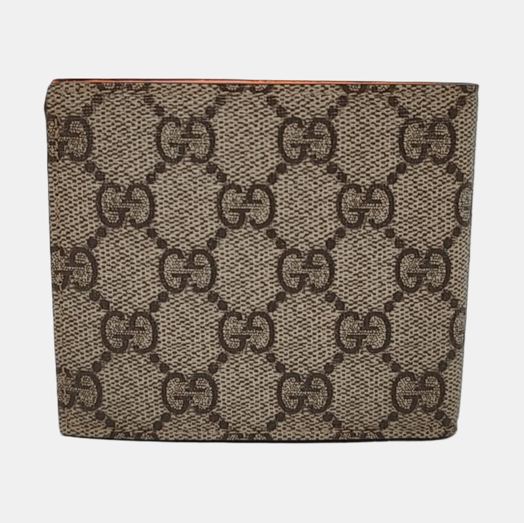 GUCCI Brown coated canvas vintage wallet-(SKU)-954260117