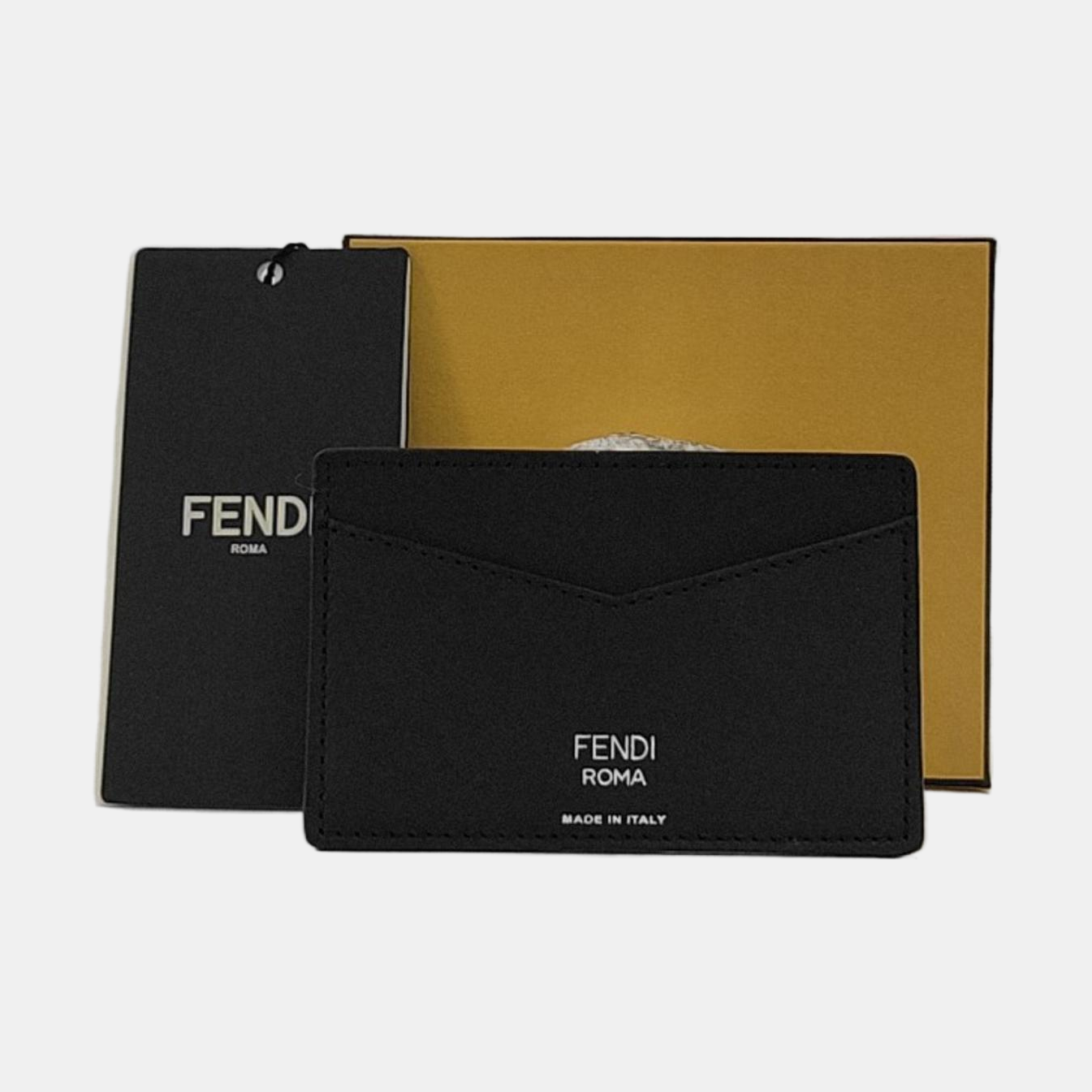 FENDI Black Coated Canvas Card Case-(SKU)-939813905